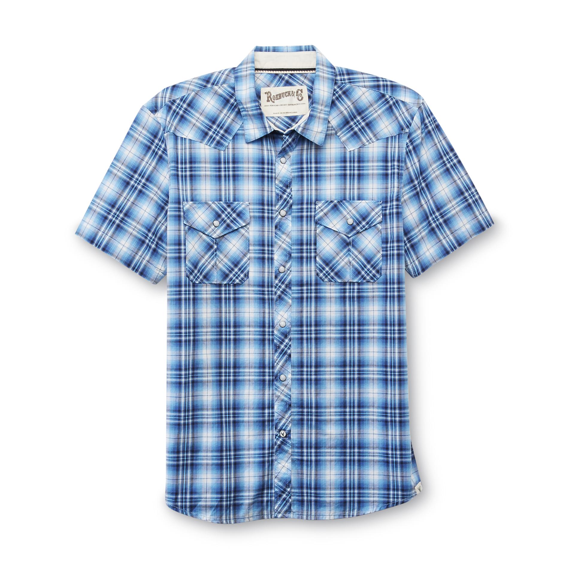 Roebuck & Co. Young Men's Western-Style Shirt - Plaid