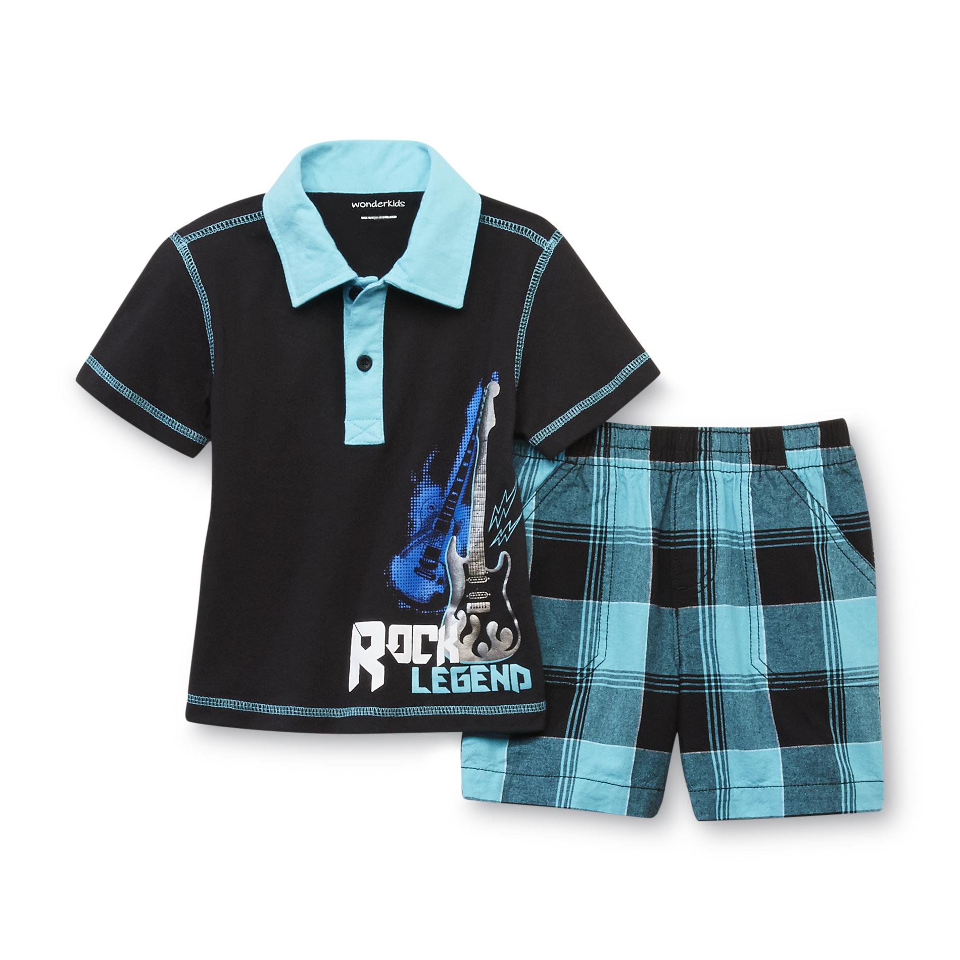 WonderKids Infant & Toddler Boy's Polo Shirt & Shorts - Guitar