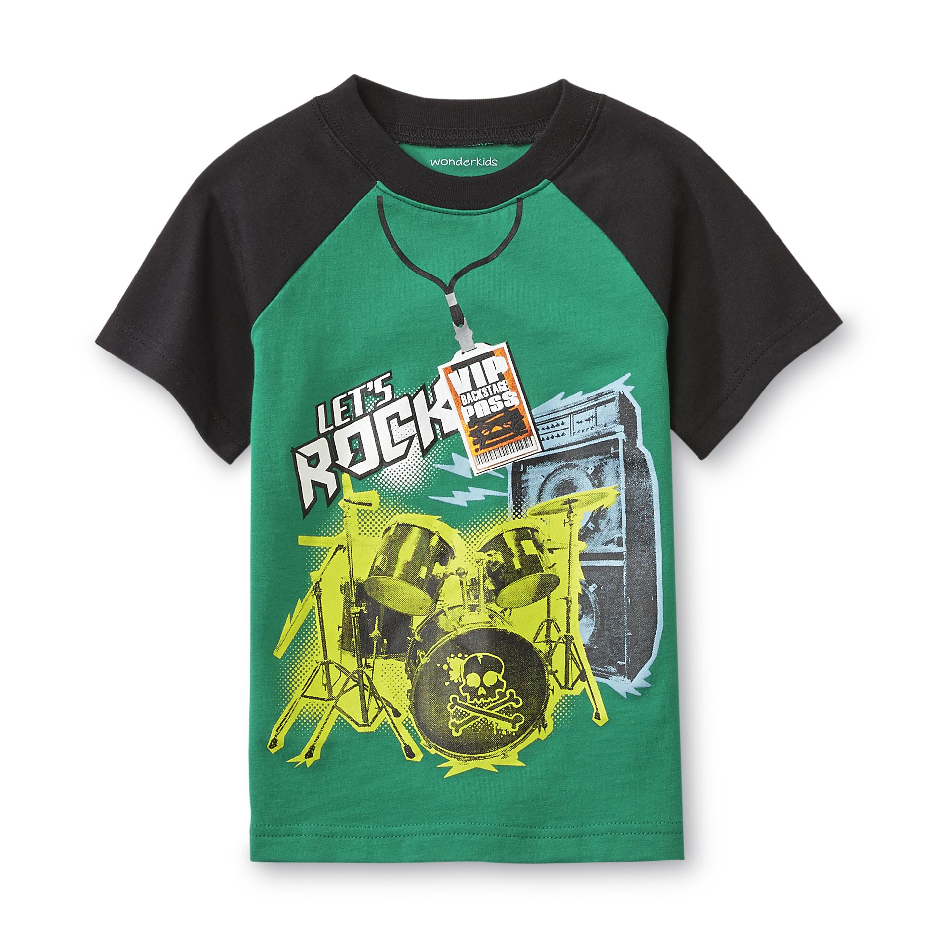 WonderKids Toddler Boy's Raglan Graphic T-Shirt - Drum Set