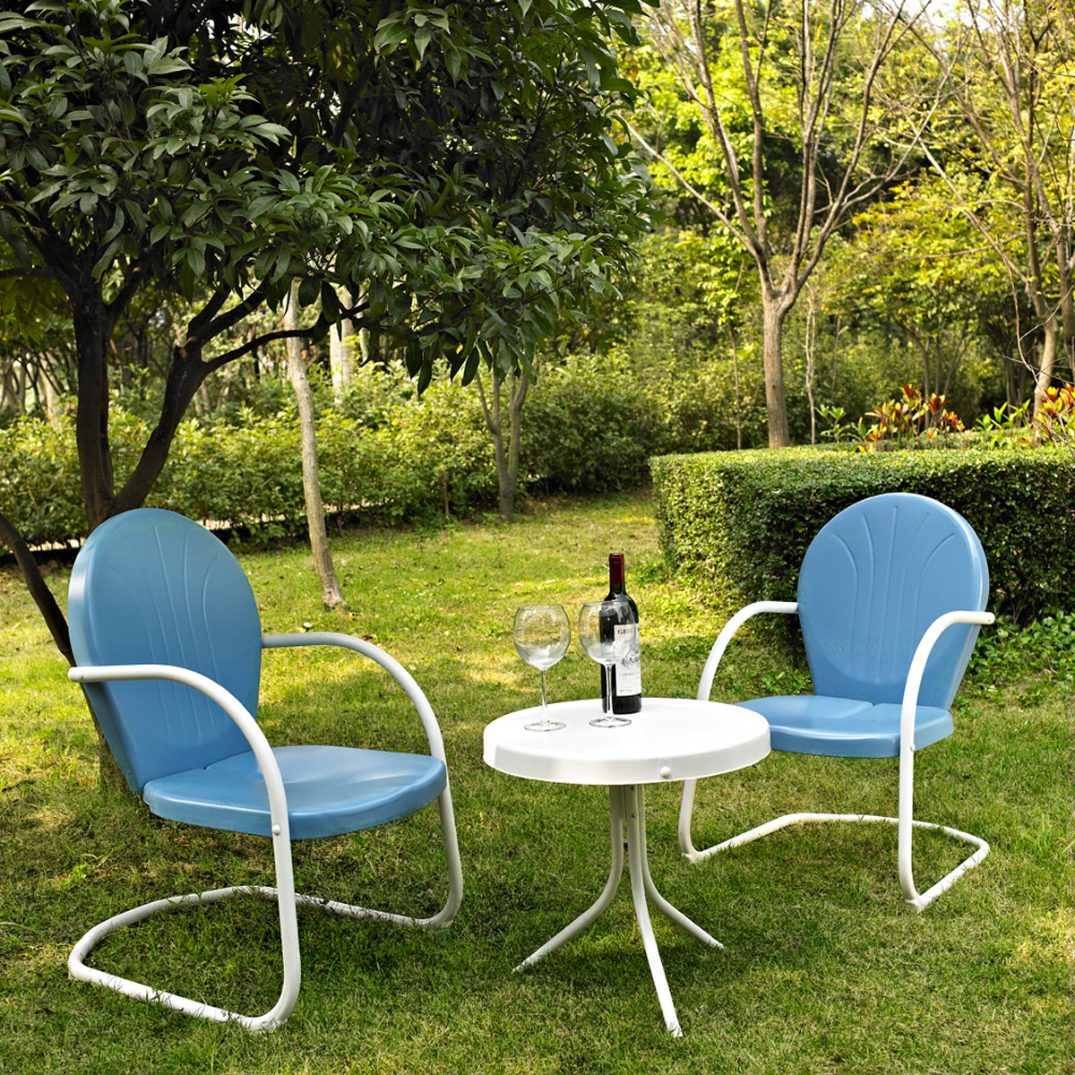 Crosley Outdoor Griffith 3 Piece Metal Outdoor Seating Set