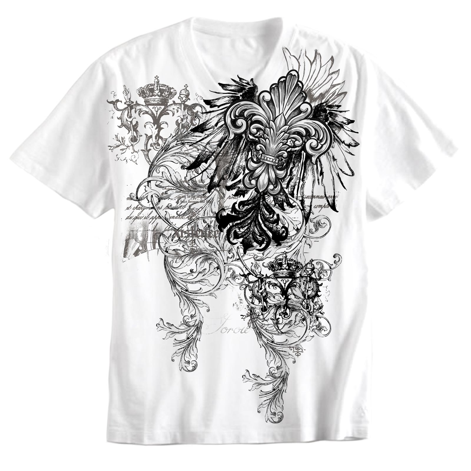 SK2 Boy's V-Neck Graphic T-Shirt - Fleur-De-Lis