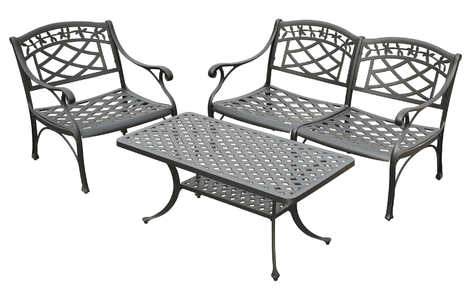 Crosley Outdoor Sedona Five Piece Cast Aluminum Outdoor Dining Set with Arm Chairs