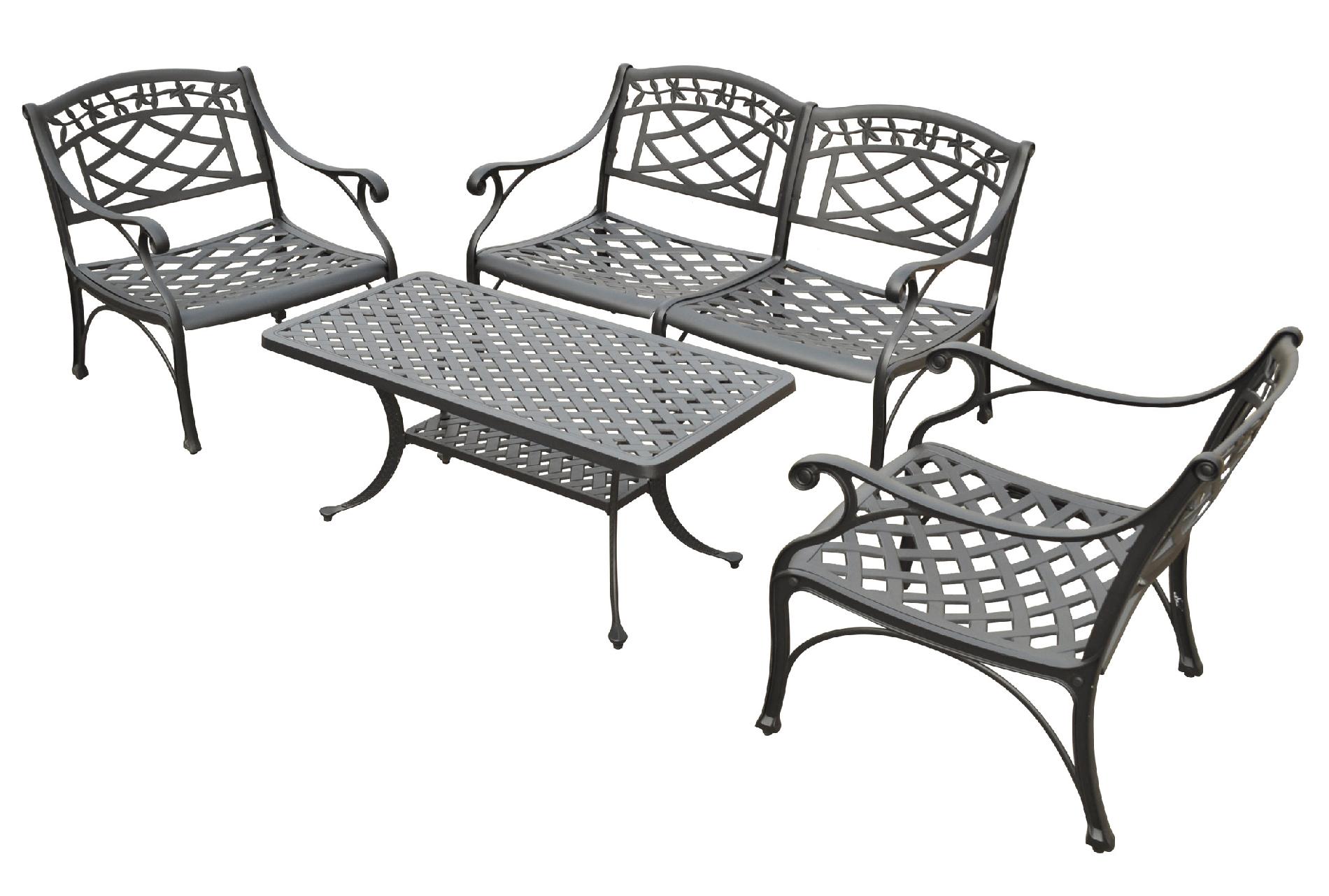 Crosley Outdoor Sedona 4 Piece Cast Aluminum Outdoor Seating Set