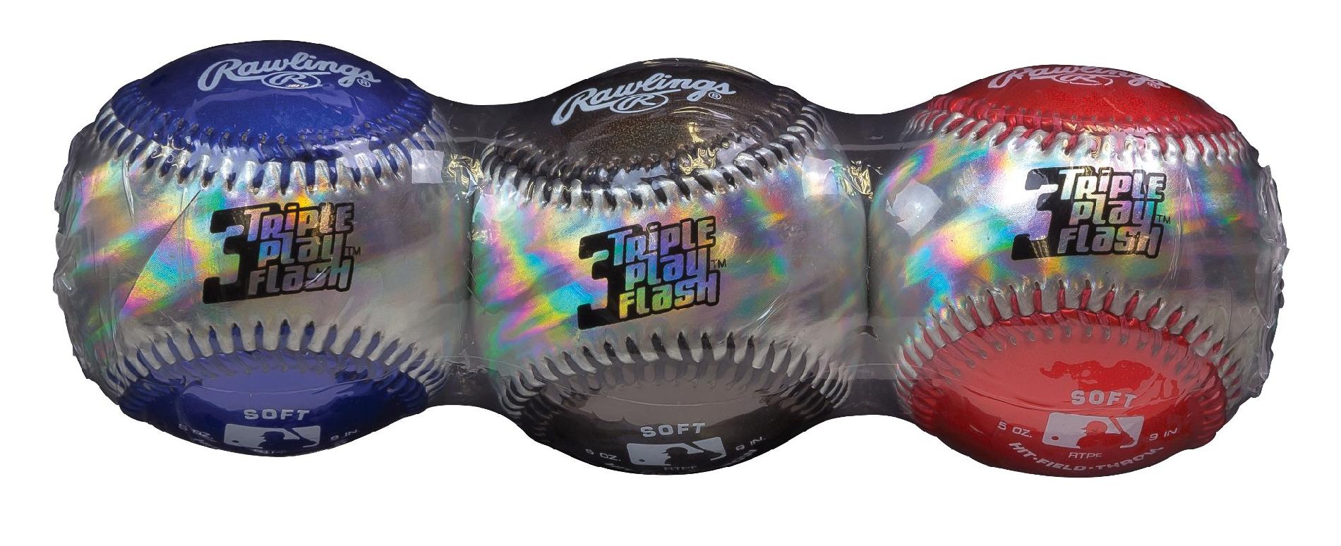 Triple PLay Flash Baseball - 3 Pack