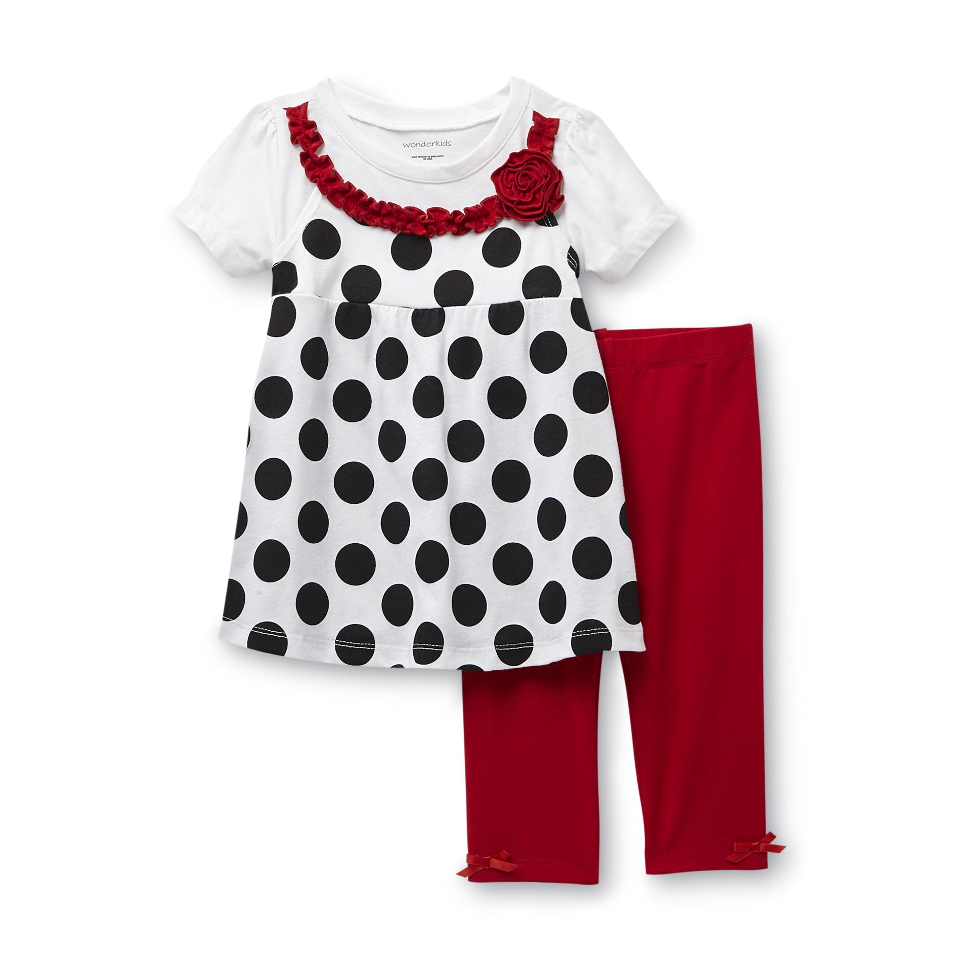 WonderKids Infant & Toddler Girl's Layered-Look Top & Leggings - Polka Dots