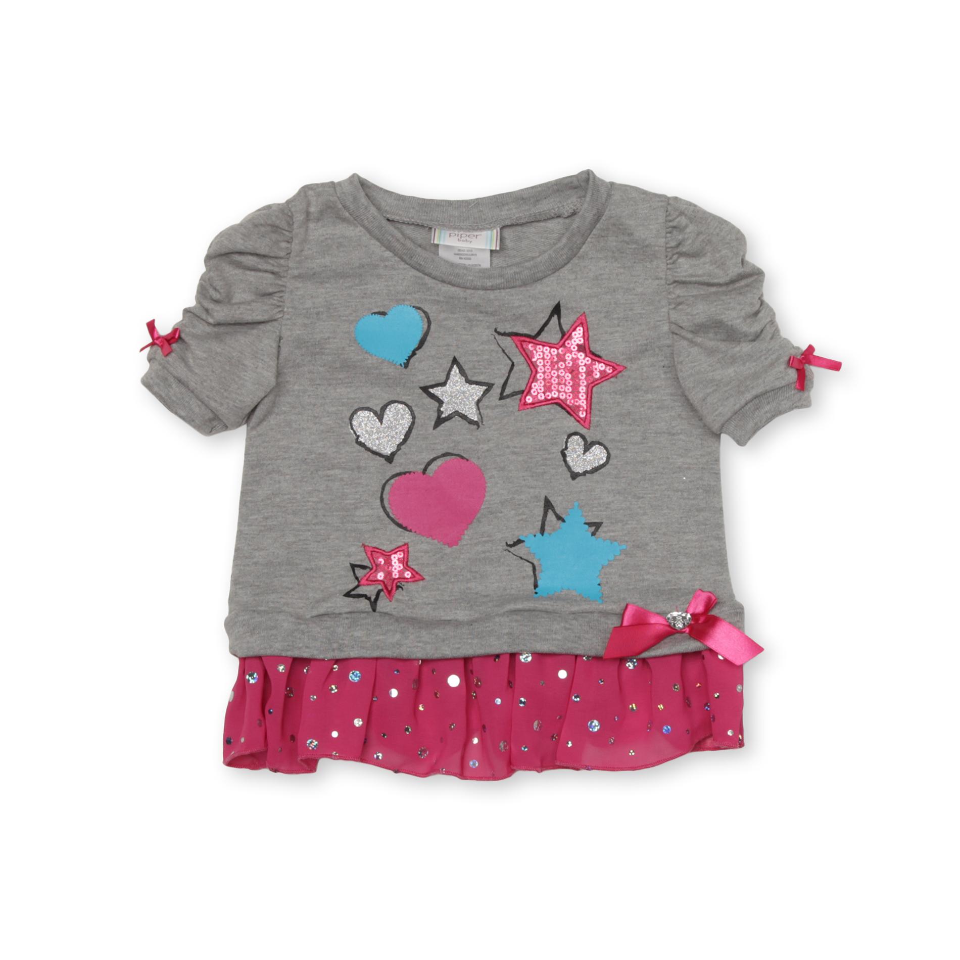 Piper Infant & Toddler Girl's Tunic - Hearts & Stars
