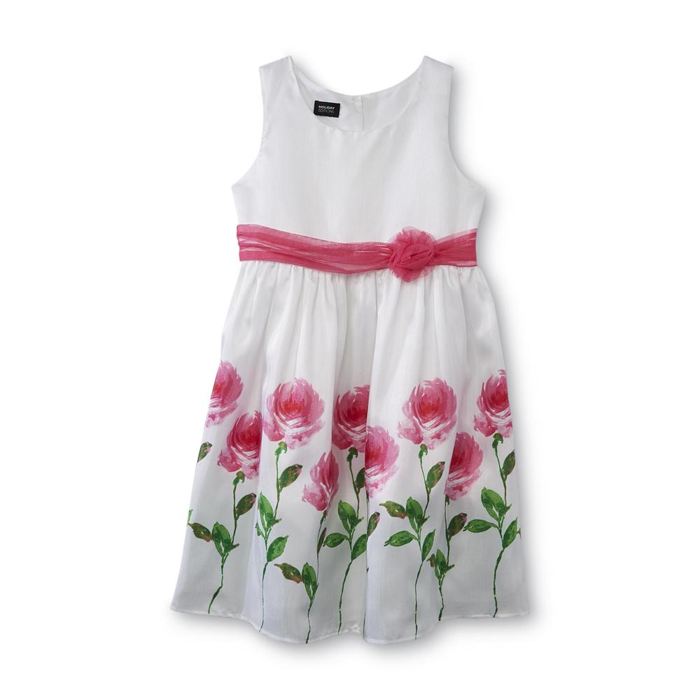 Holiday Editions Girl's Sleeveless Party Dress - Roses