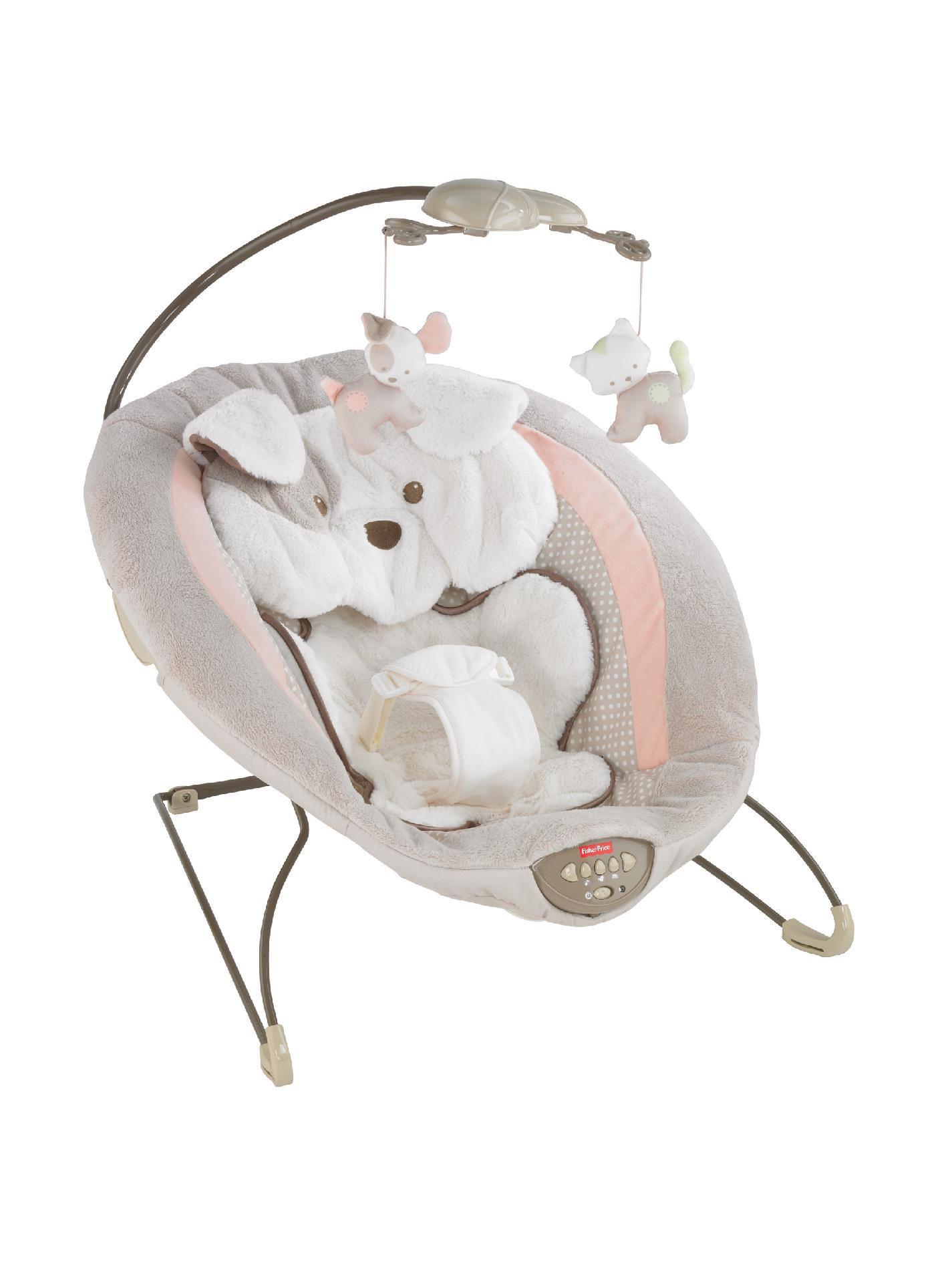 Fisher-Price My Little Snugapuppy Deluxe Plush Bouncer - Music, Sounds, Calming Vibrations