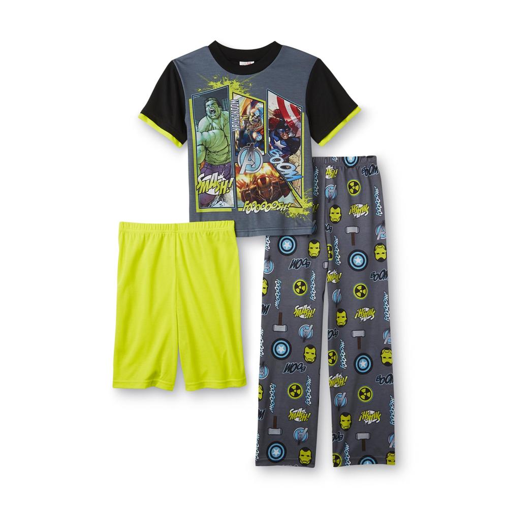Marvel Boy's Pajama Top  Pants & Shorts - Avengers