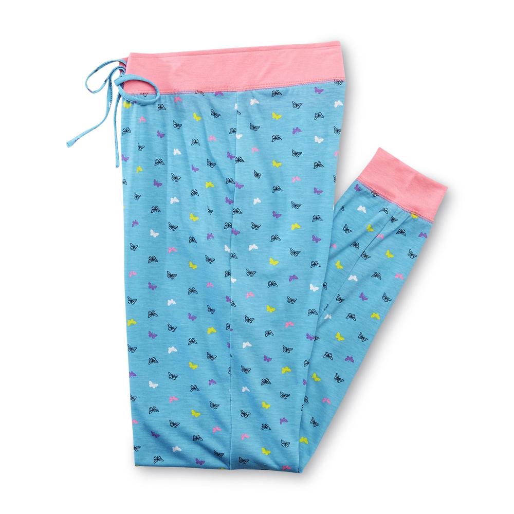 Joe Boxer Women's Colorblock Pajama Top & Pants - Butterfly