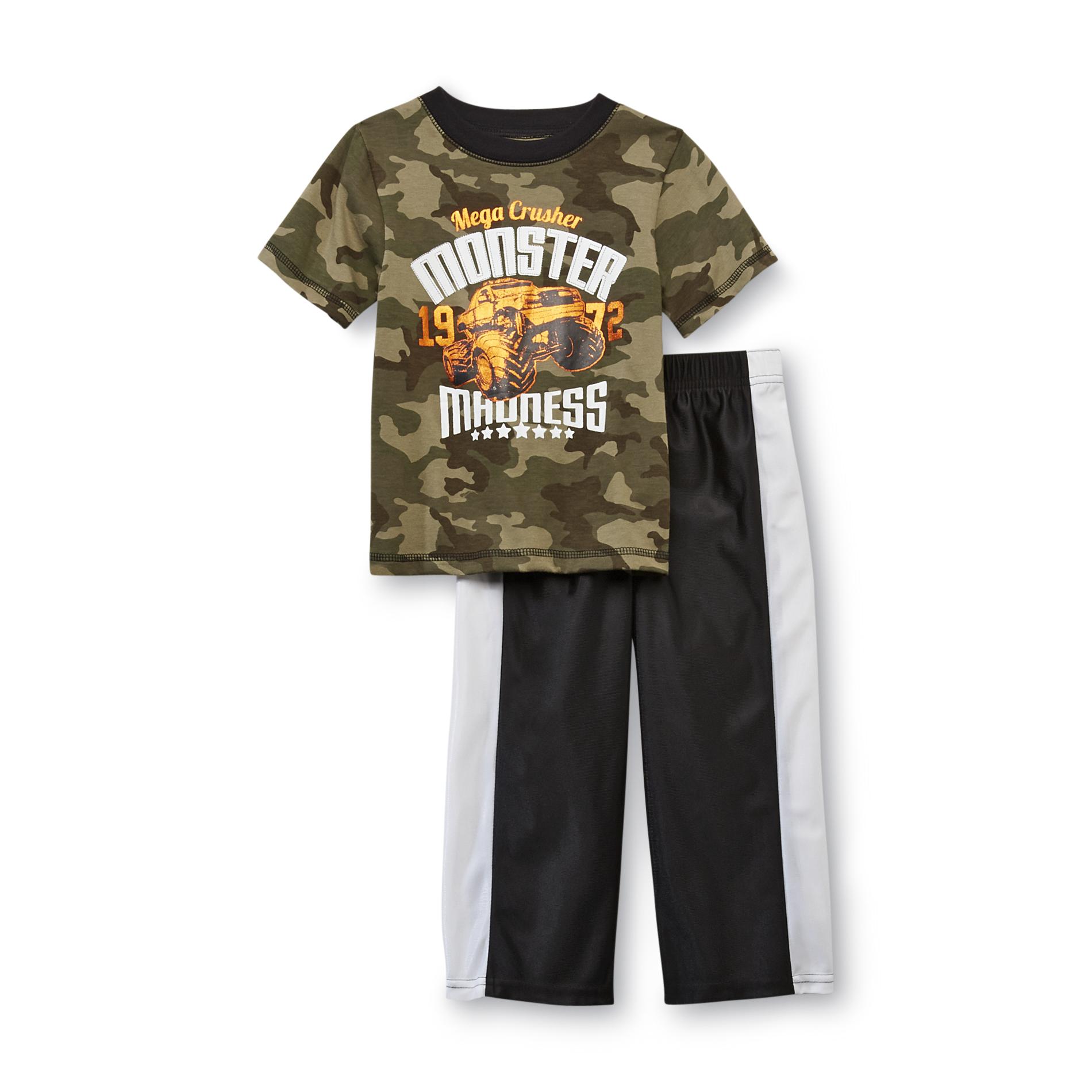 WonderKids Toddler Boy's Graphic T-Shirt & Track Pants - Monster Madness