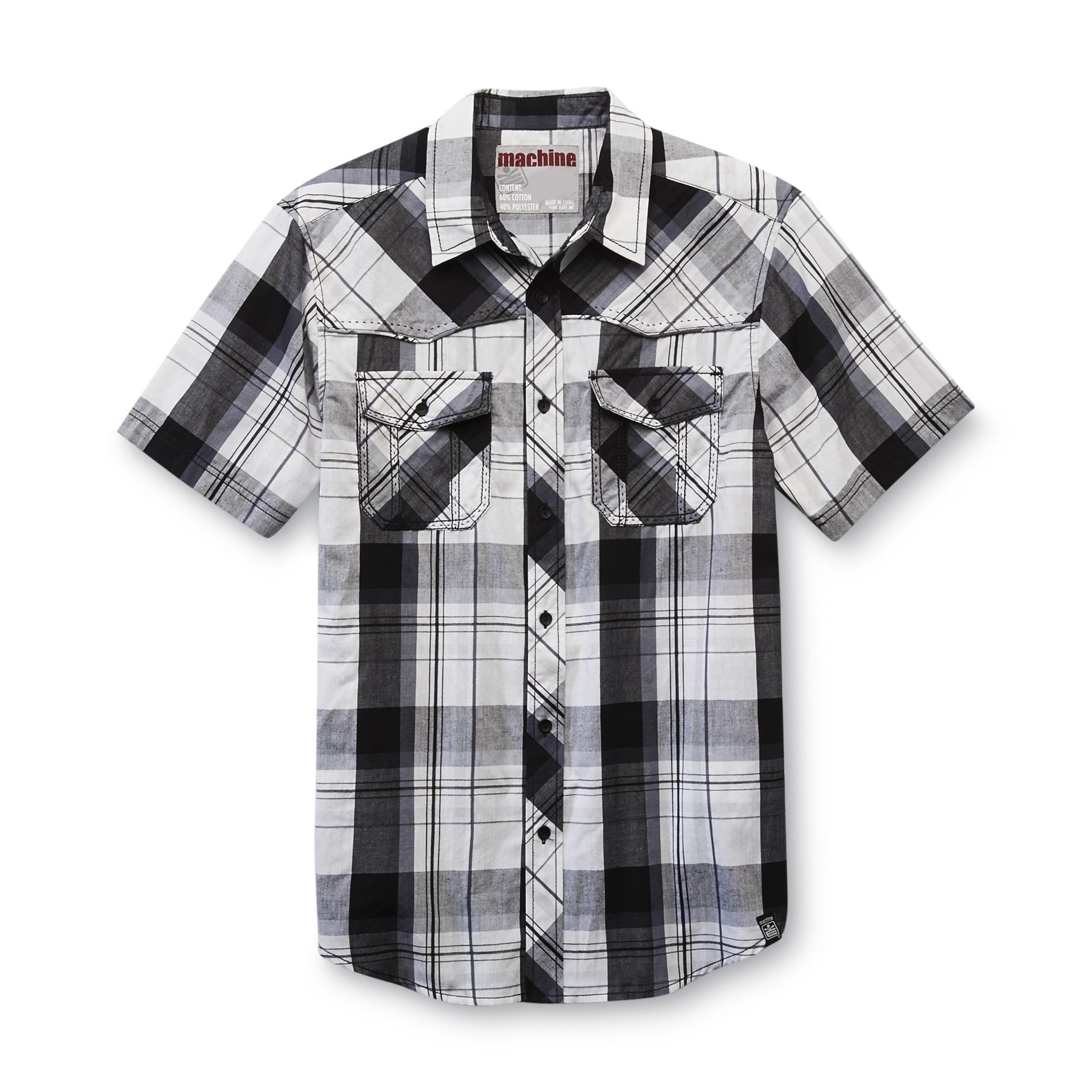 Overdrive Young Men's Modern Shirt - Plaid