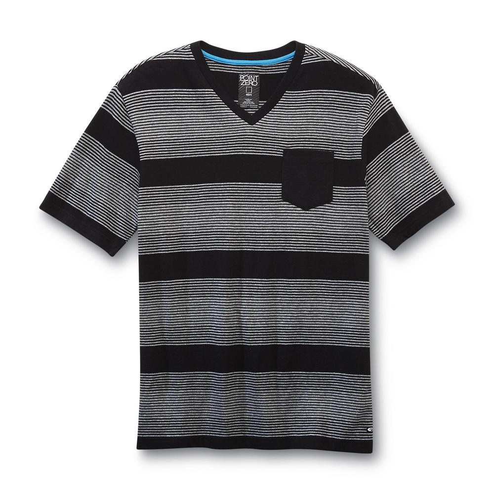 Point Zero Young Men's Pocket T-Shirt - Striped