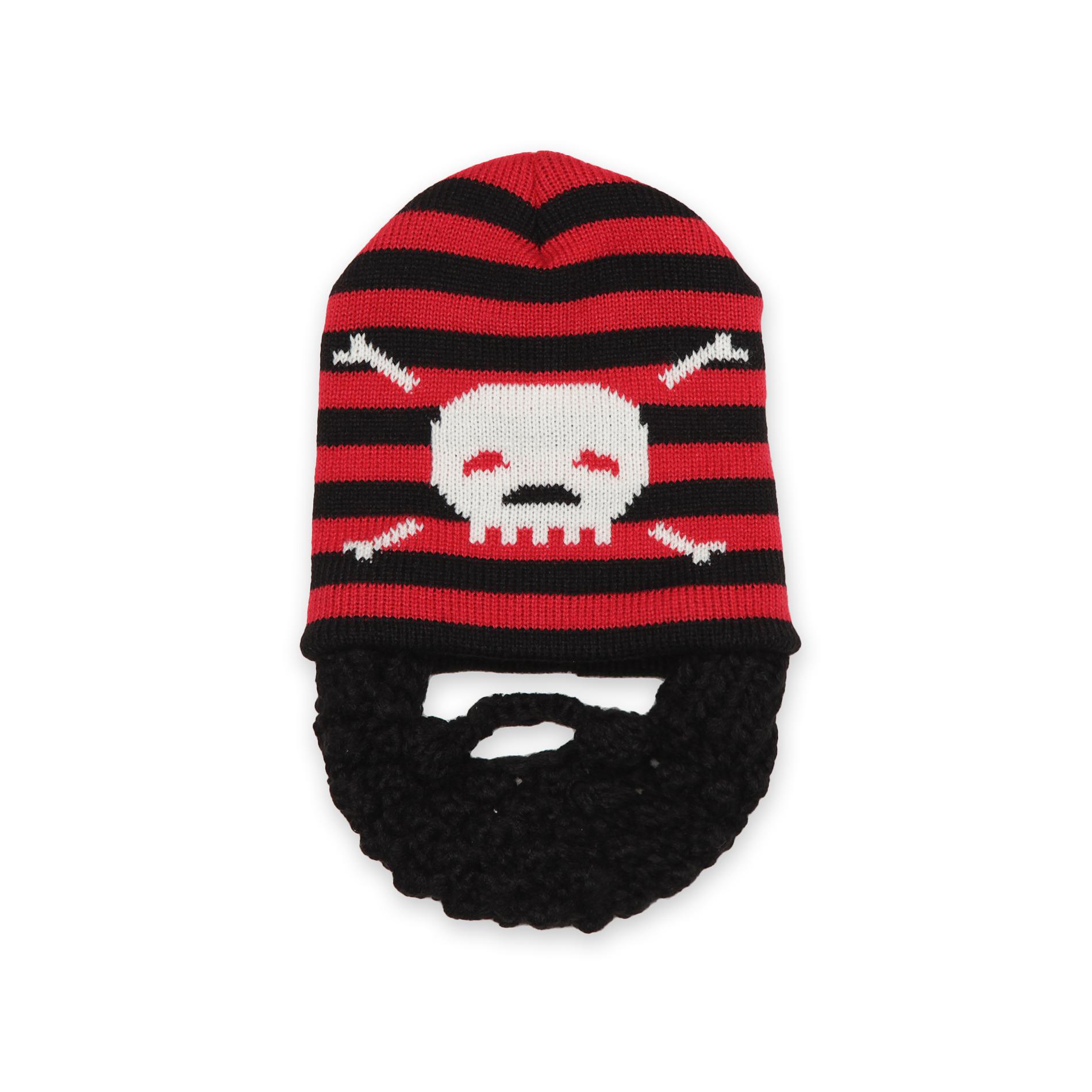 Joe Boxer Boy's Knit Beanie Hat - Pirate Beard