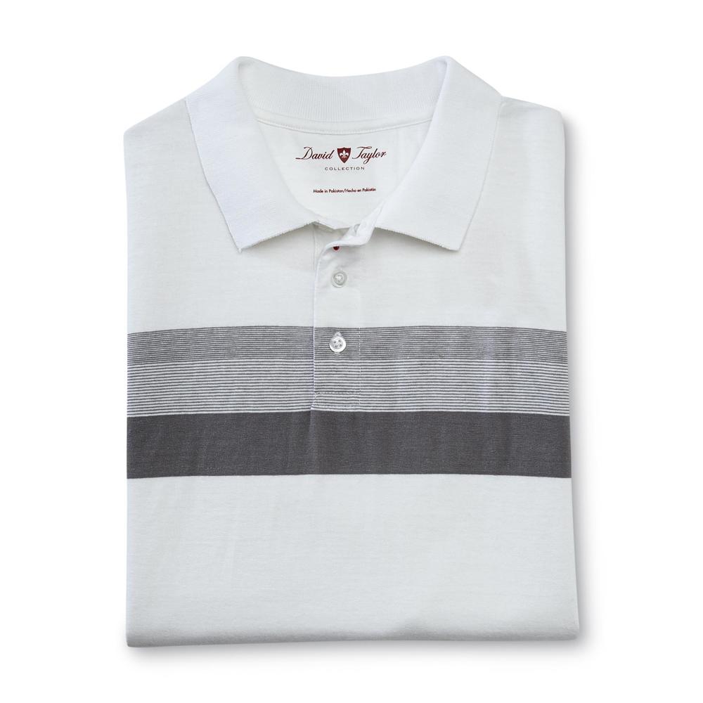 David Taylor Collection Men's Big & Tall Chest Stripe Polo Shirt