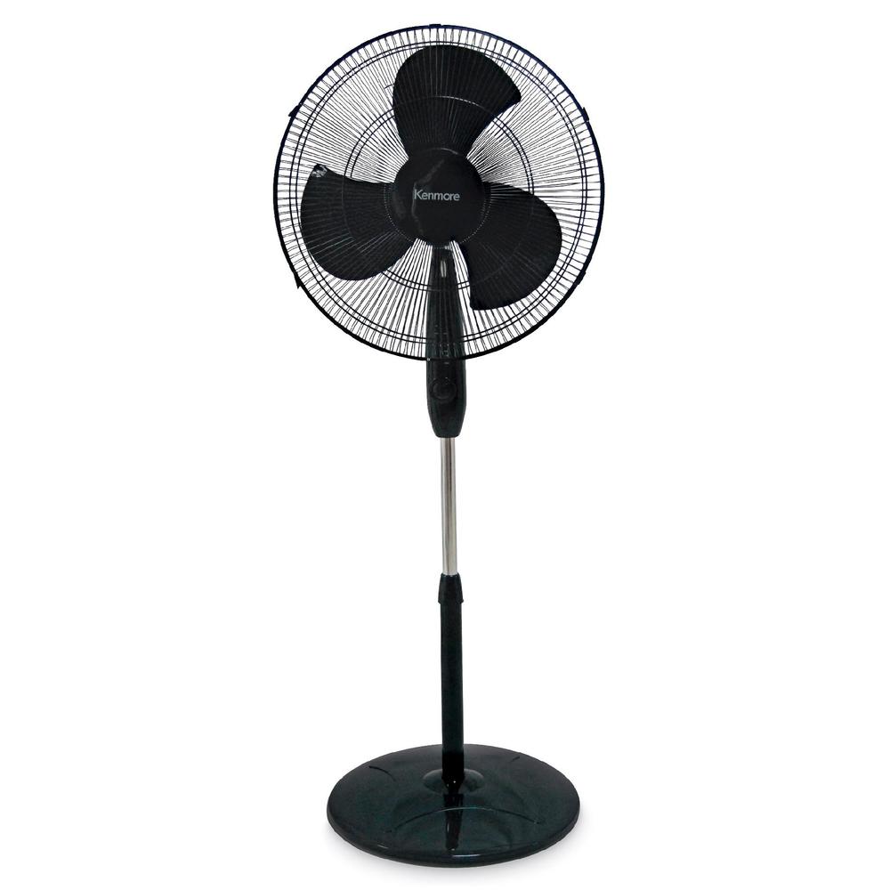 Kenmore 32682 18" Oscillating Stand Fan with Remote - Black