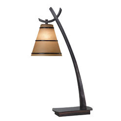 Kenroy Home 03332 Wright 1 Light Table Lamp- Oil Rubbed Bronze Finish