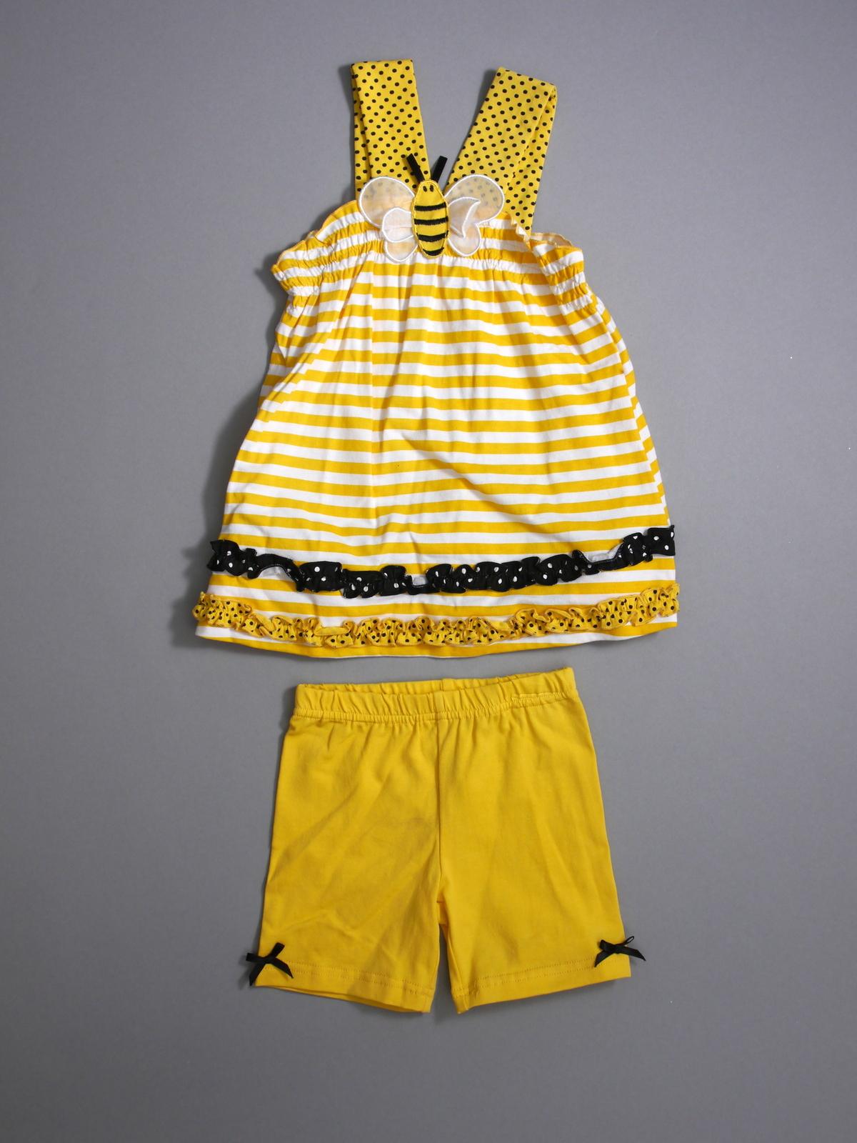 Young Hearts Infant & Toddler Girl's Sleeveless Top & Shorts - Bumblebee