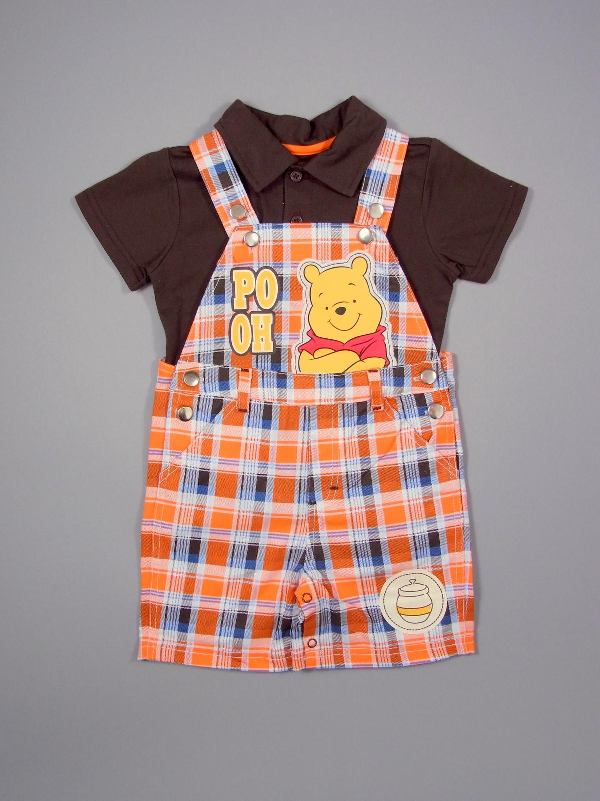 Disney Winnie the Pooh Infant Boy's Shirt & Overalls