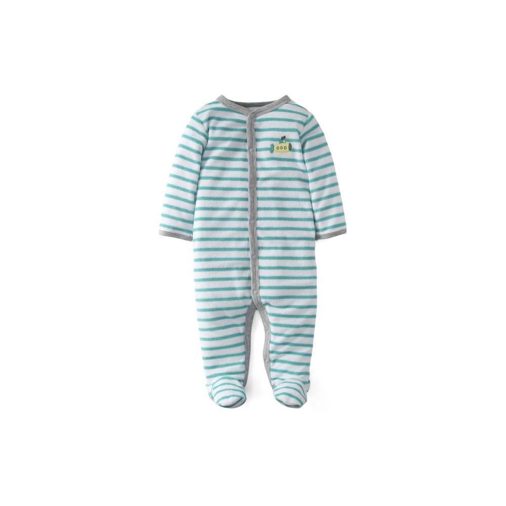 Carter's Newborn Boy's Microfleece Footed Pajamas - Striped