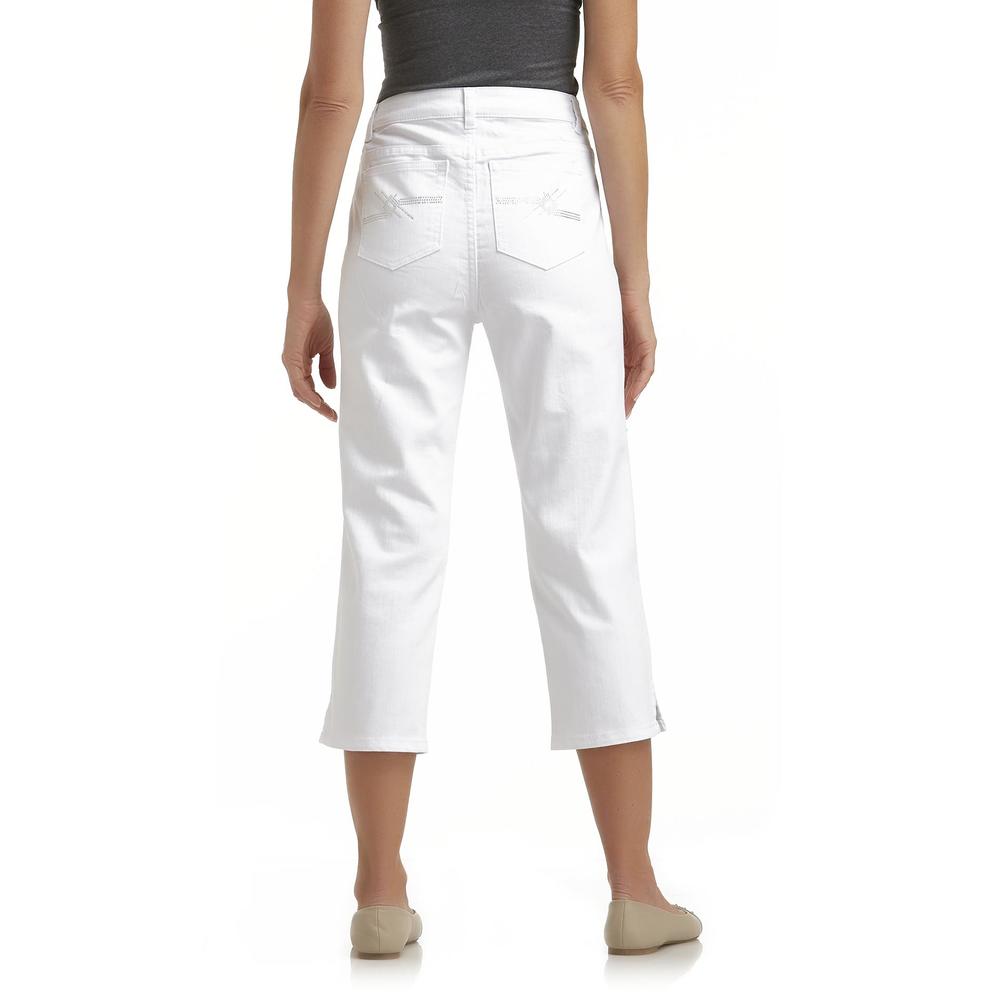 Jaclyn Smith Women's Cropped Colored Jeans
