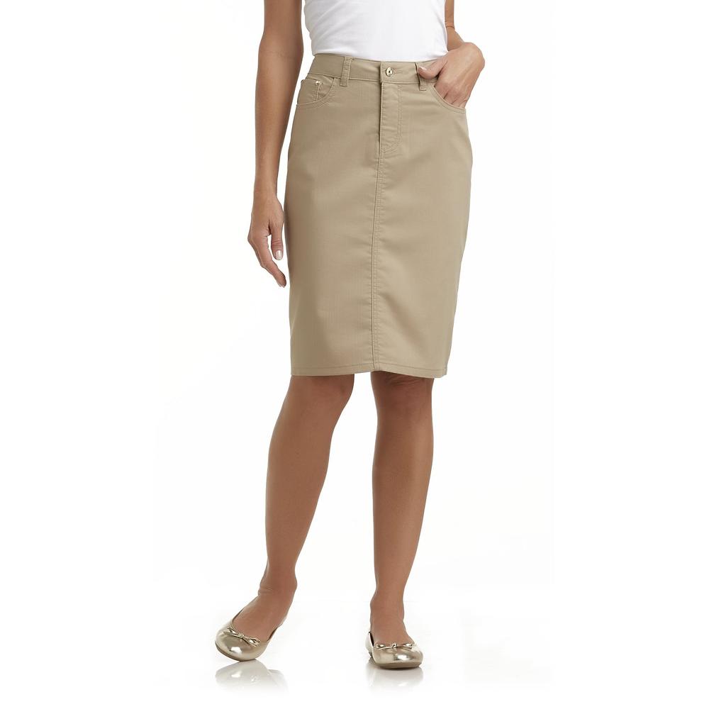 Jaclyn Smith Women's Colored Denim Skirt