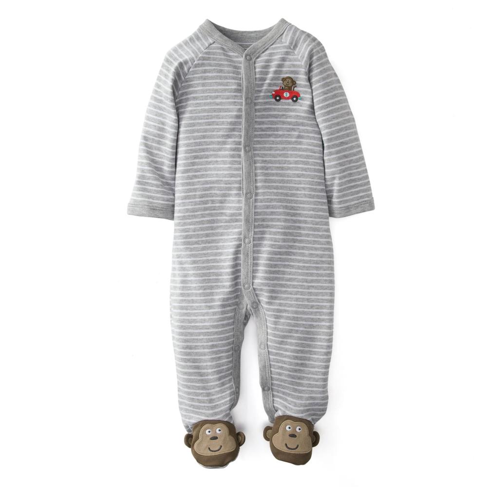 Carter's Newborn Boy's Footed Pajamas - Monkey