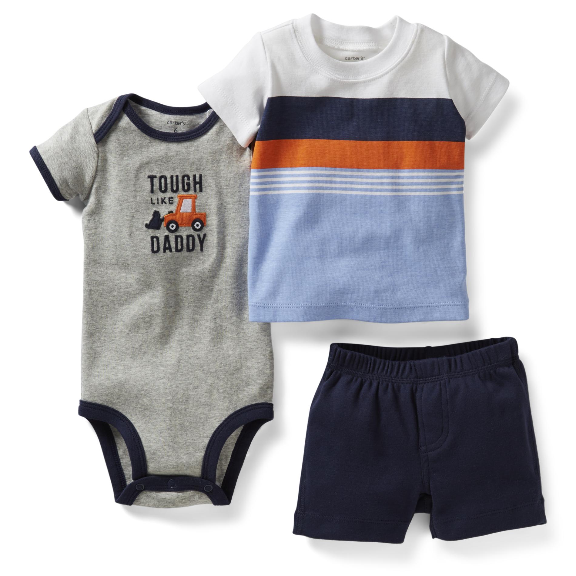 Carter's Newborn Boy's Bodysuit  Shirt & Shorts - Stripes
