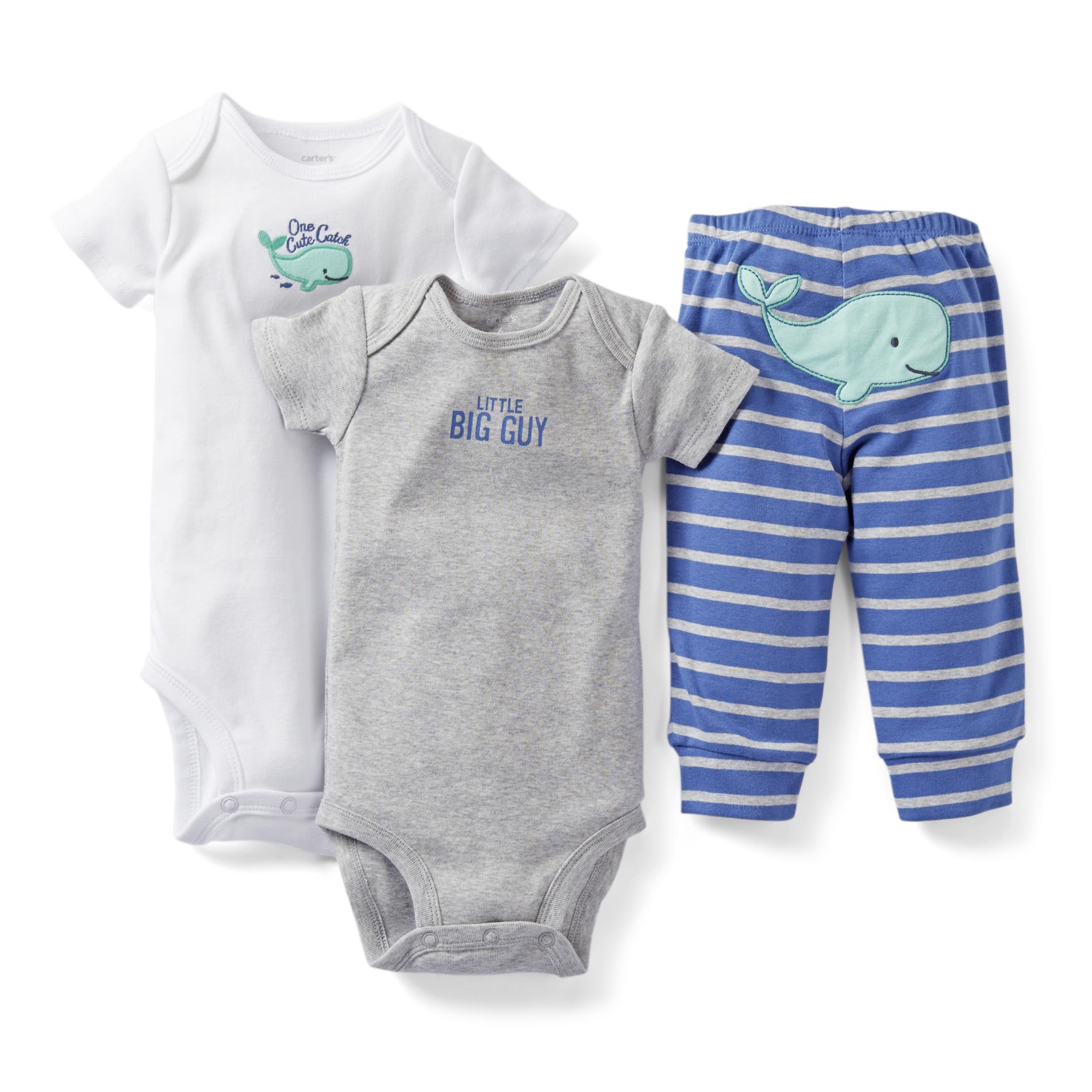 Carter's Newborn Boy's Bodysuits & Pants - Whale