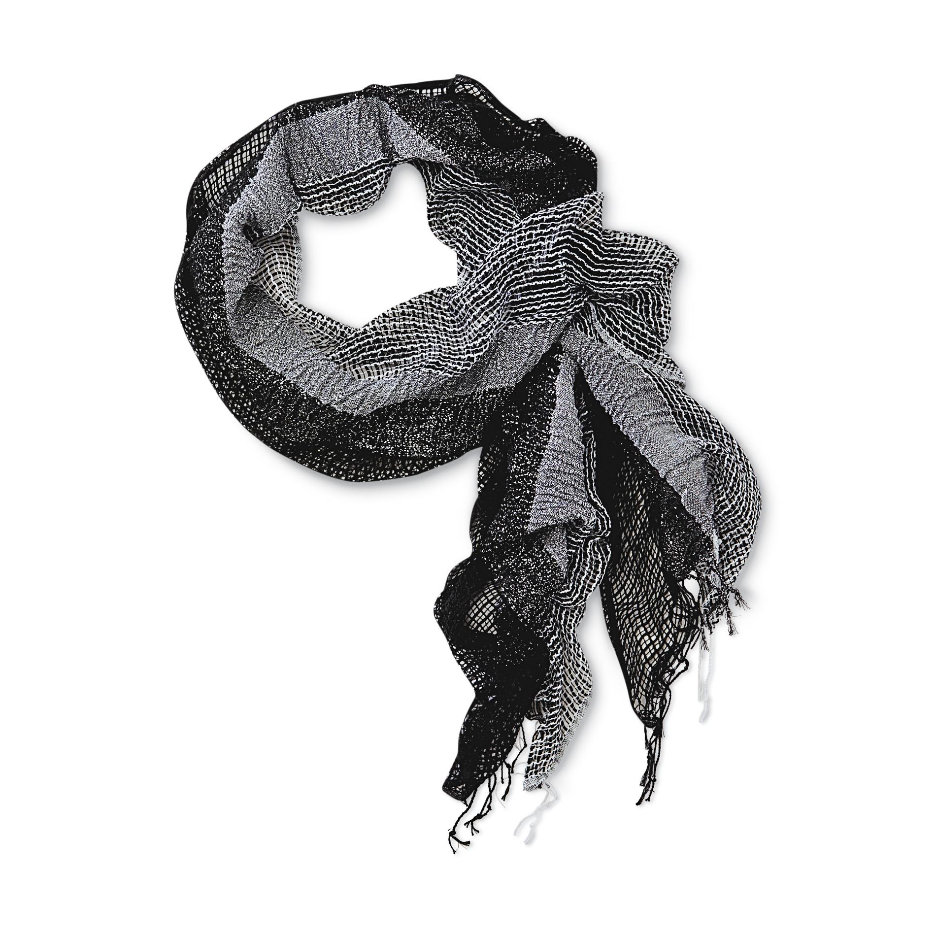 Joe Boxer Junior's Open Knit Ruched Scarf