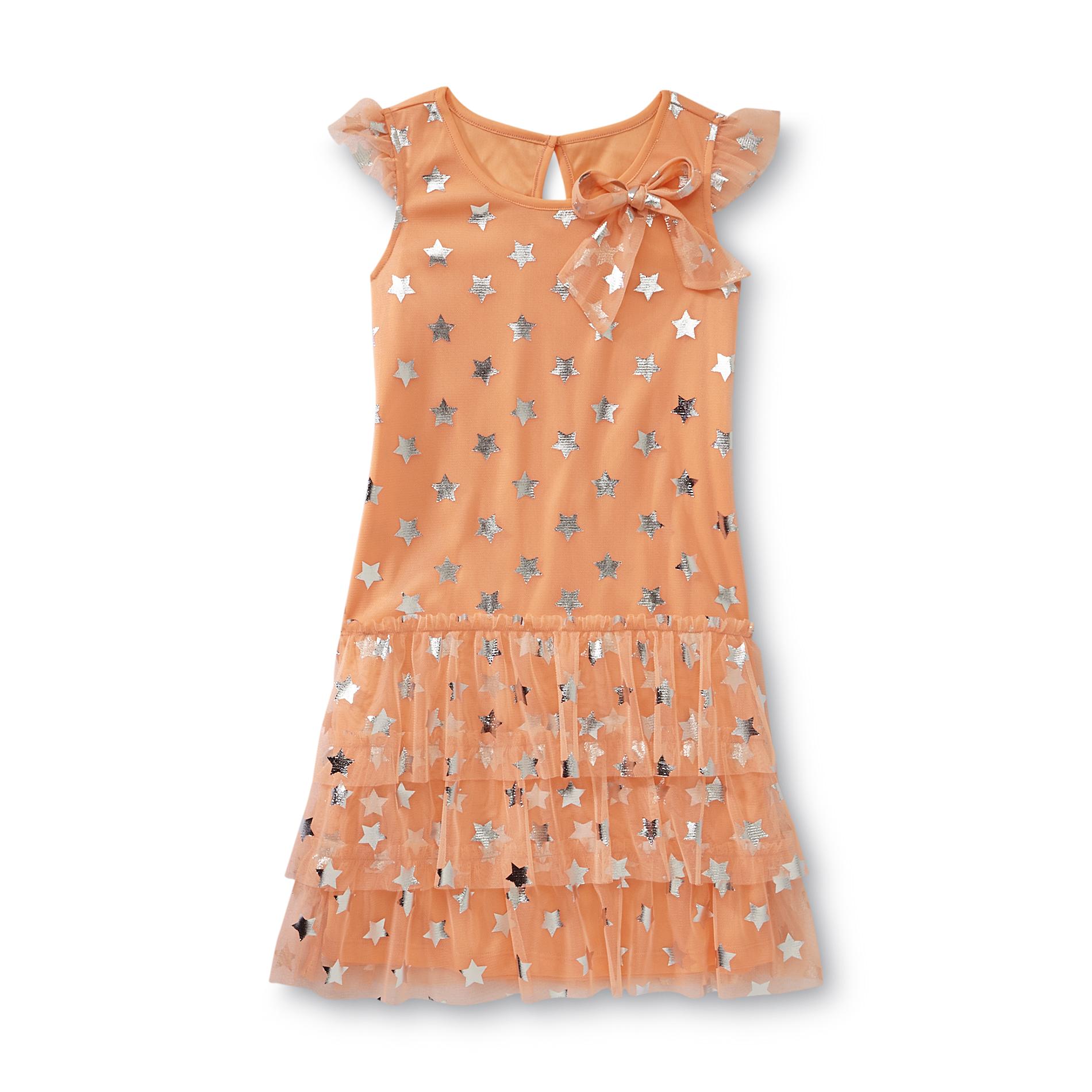 Piper Girl's Foil-Print Dress - Stars