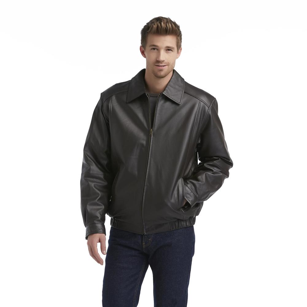 Excelled Mens Lambskin Bomber Jacket - Online Exclusive