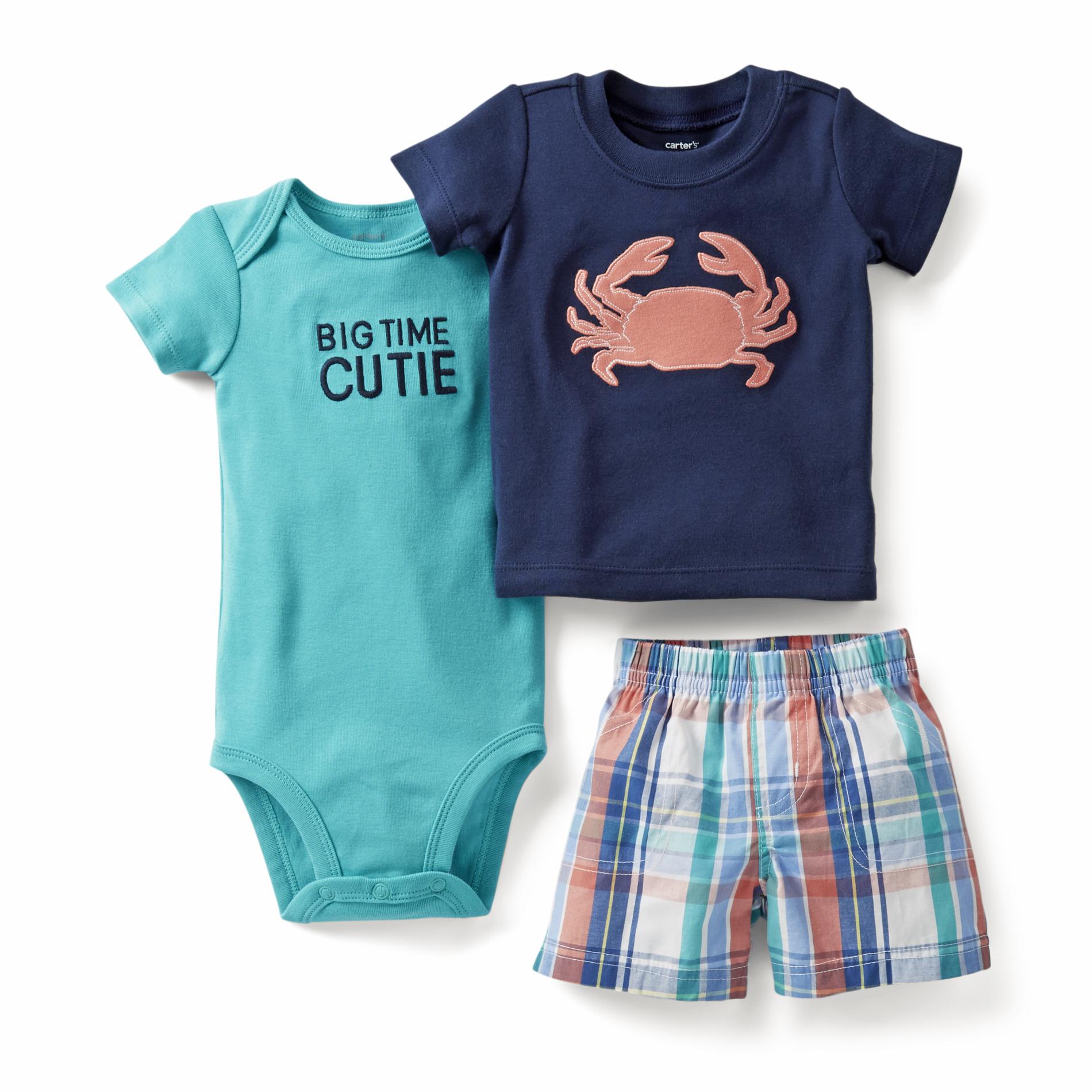 Carter's Newborn & Infant Boy's Bodysuit  Shirt & Shorts - Crab