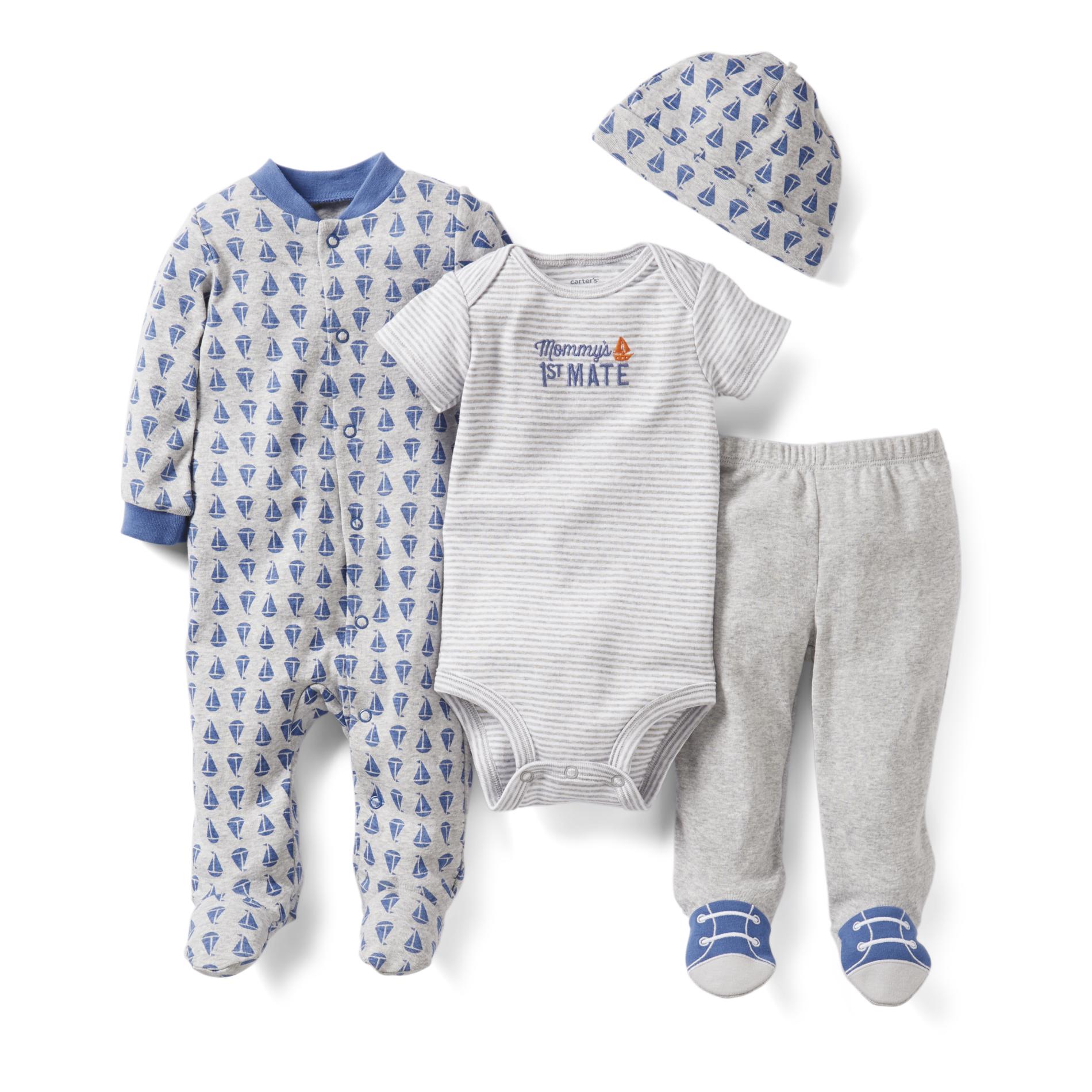 Carter's Newborn Boy's 4Piece Layette Set Sailboat