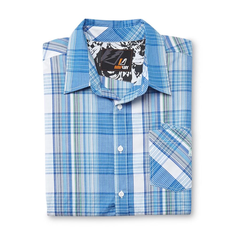 Amplify Young Men's Button-Front Shirt - Plaid