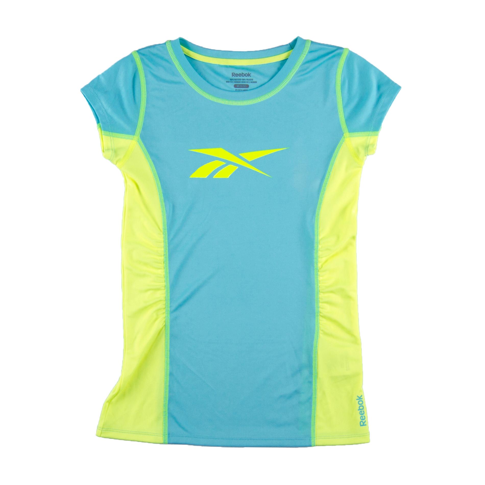 Reebok Girl's Short-Sleeve Athletic Top - Colorblock