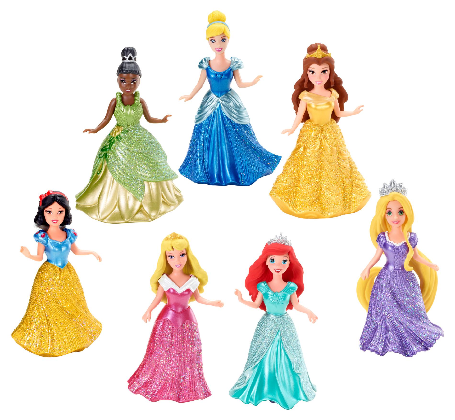 Disney Princess 7-Pack Small Doll Magic Clip