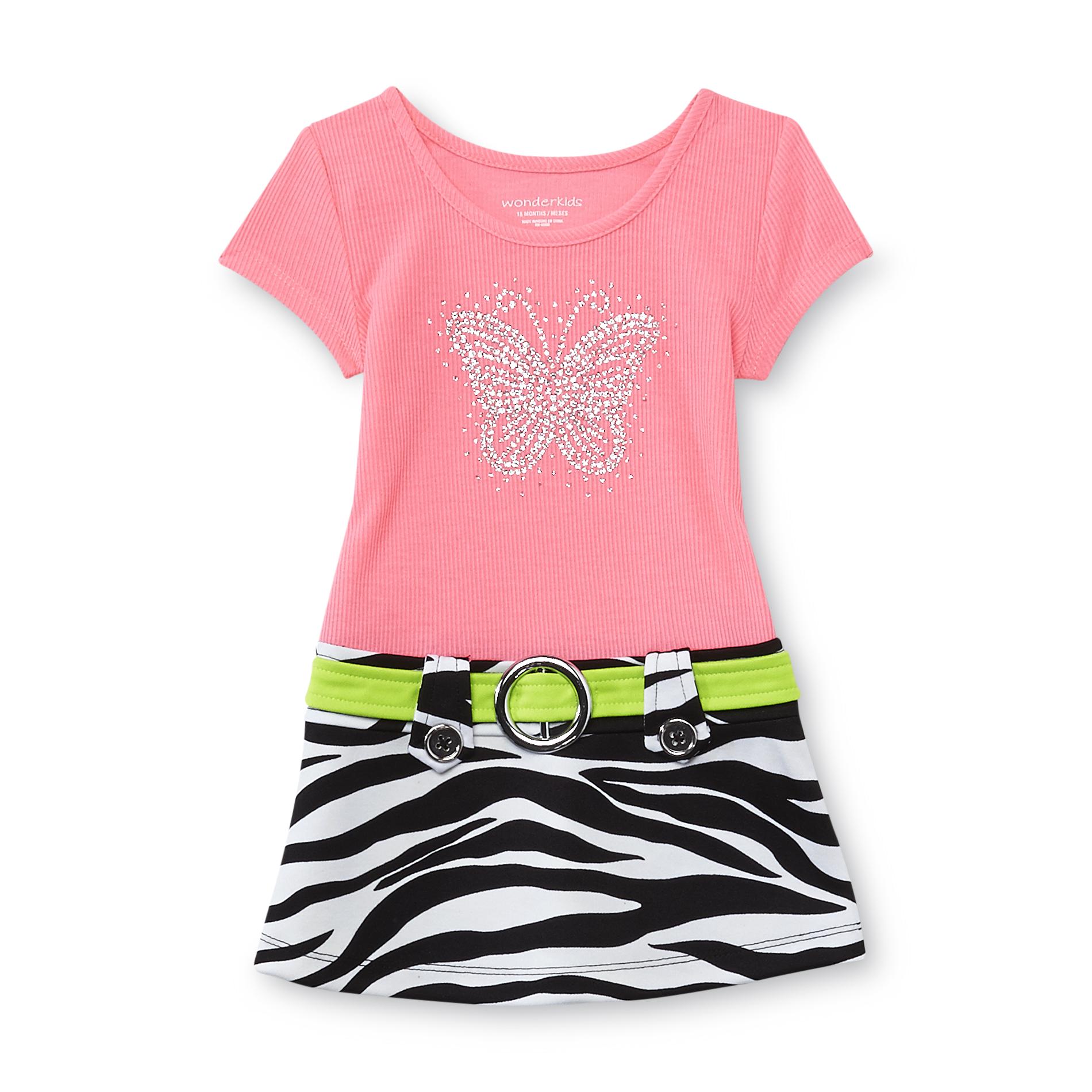 WonderKids Infant & Toddler Girl's Cap Sleeve Dress - Zebra Print