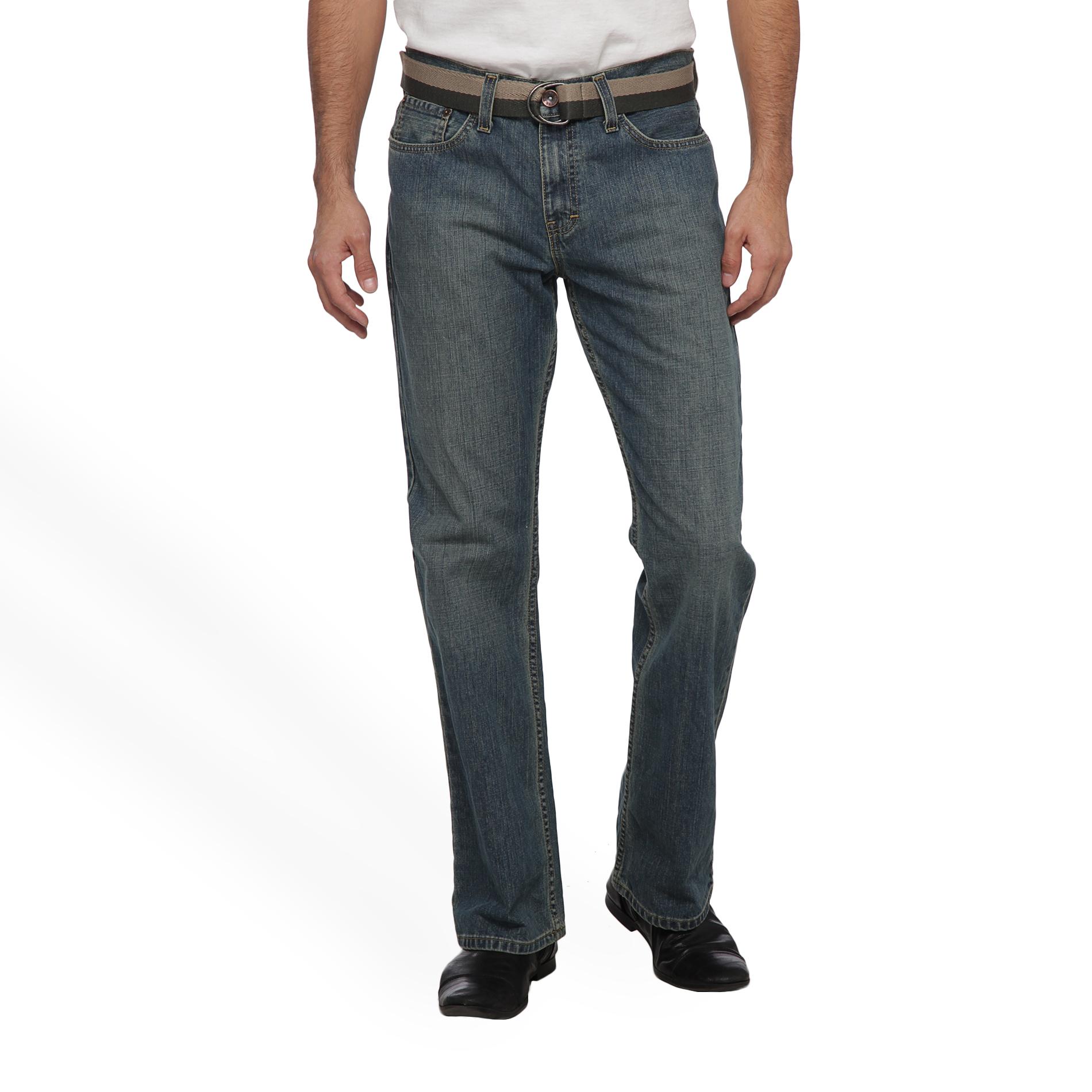 Ｒoute66-★ Route 66 Men's Low-Rise Bootcut Jeans & Belt