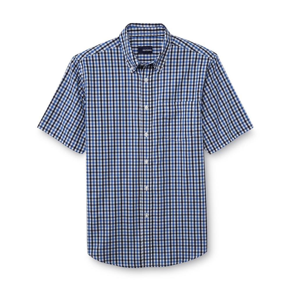 Basic Editions Men's Button-Front Shirt - Gingham