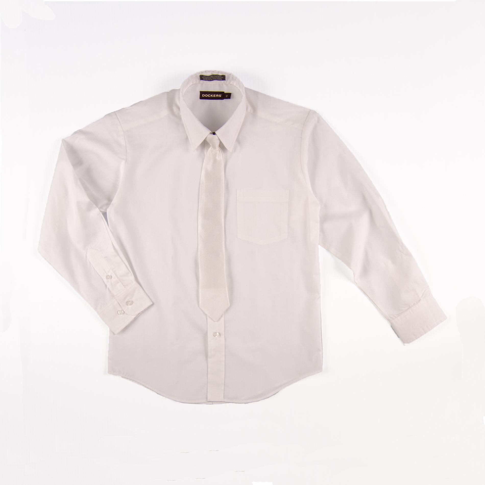 Dockers Boys' Shirt & Tie - Solid