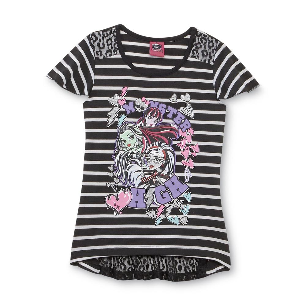 Monster High Girl's T-Shirt - Striped
