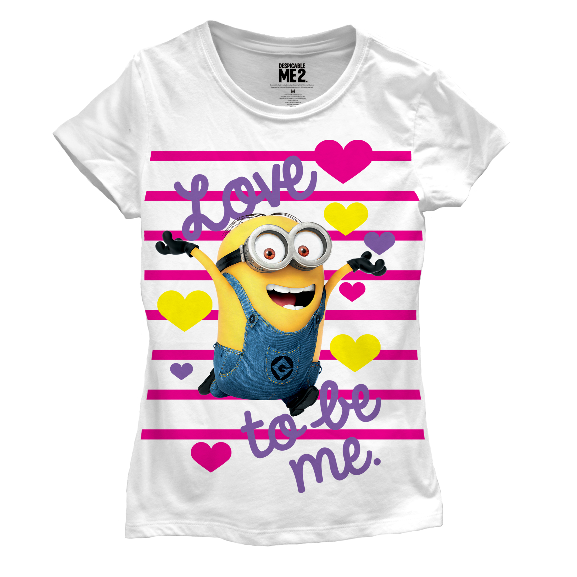 Illumination Entertainment Girl's Graphic T-Shirt - Minion & Love To Be Me