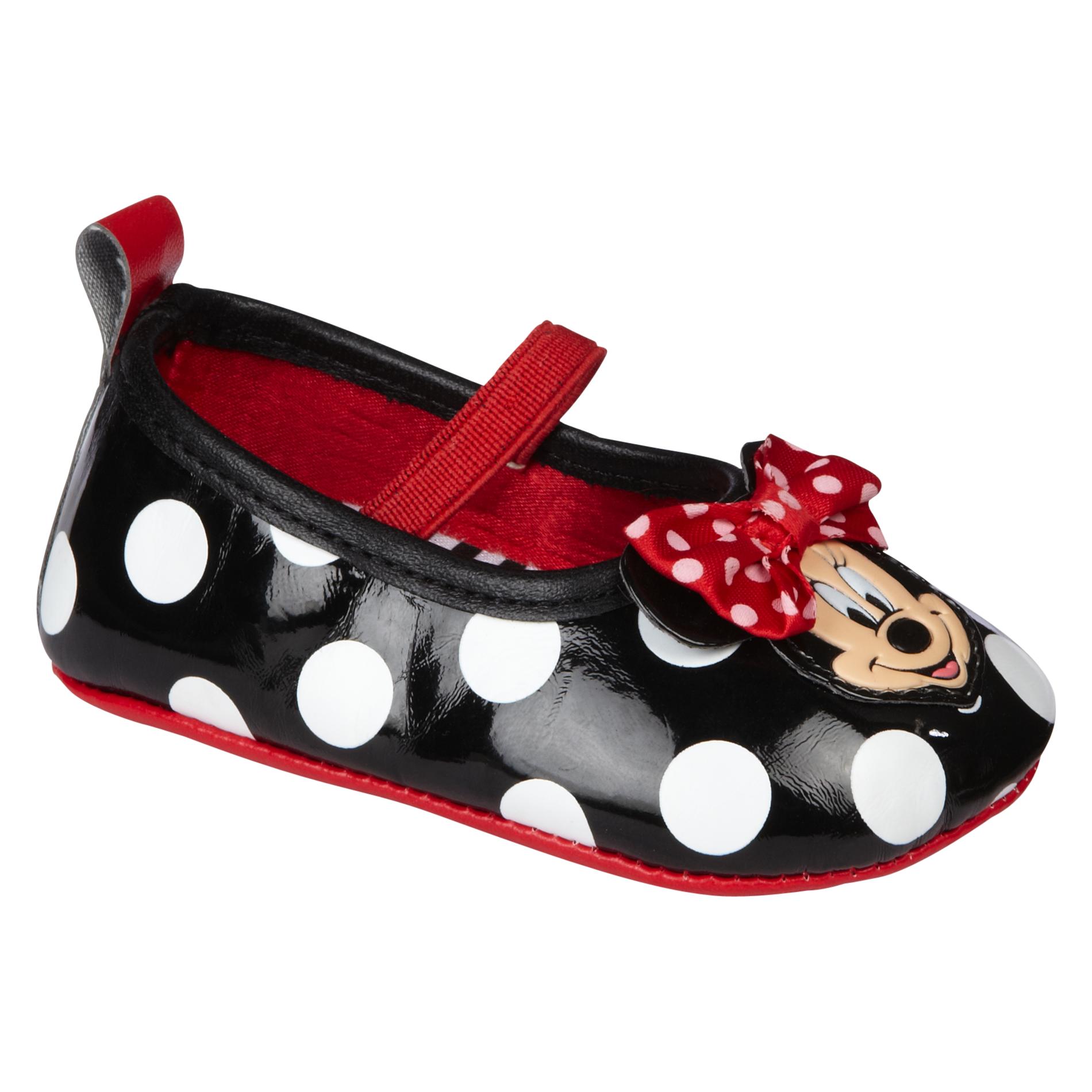 Disney Baby Girl's Casual Minnie Ballet - Black/White/Red