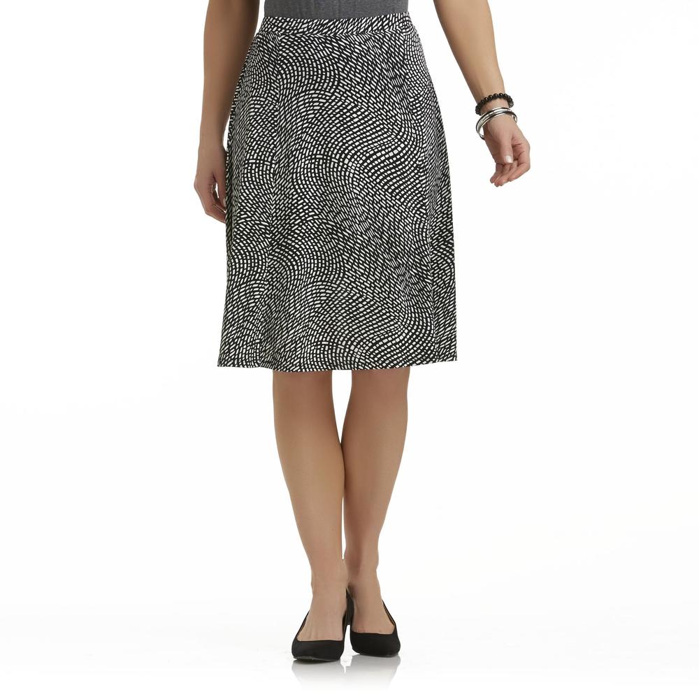 Jaclyn Smith Women's Slimming Skirt - Abstract Wave