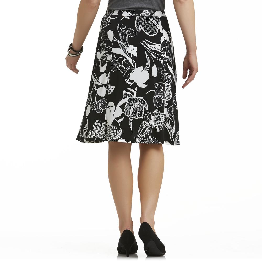 Jaclyn Smith Women's Slimming Skirt - Floral