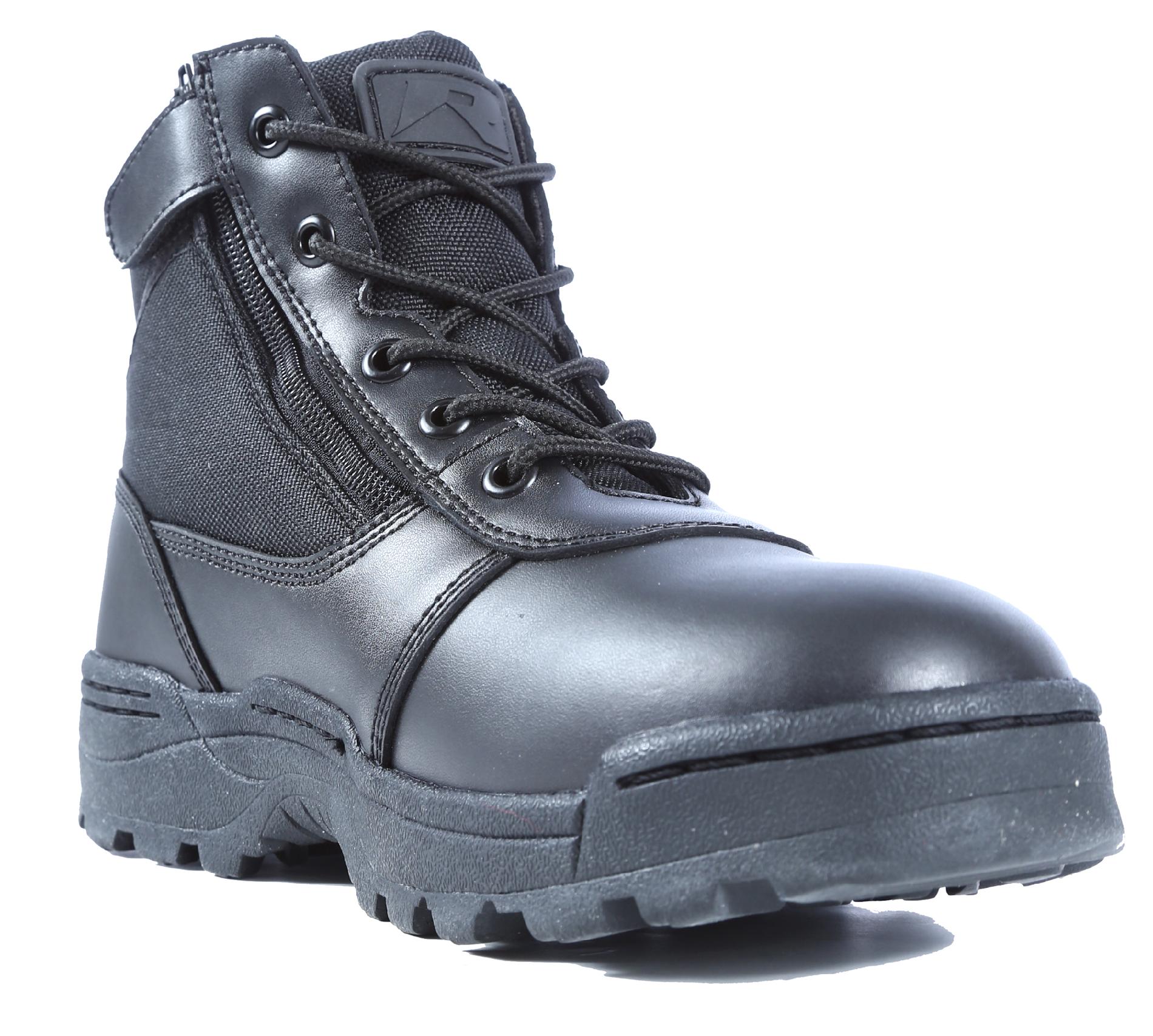 Ridge Footwear Men's 6" Dura-Max Mid Zipper Soft Toe Tactical Boot - Black