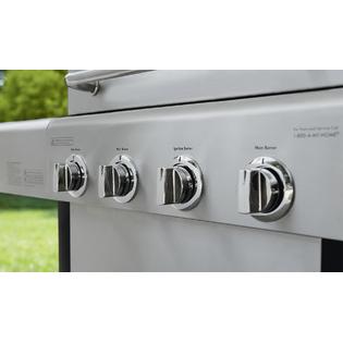 Kenmore 4 burner gas grill with side clearance steamer