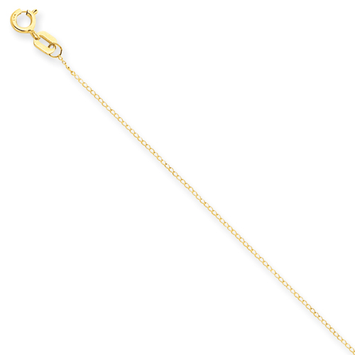 goldia 18 Inch 14K Yellow Gold 0.31mm Carded Curb Pendant Chain Necklace - Fine Jewelry Gift