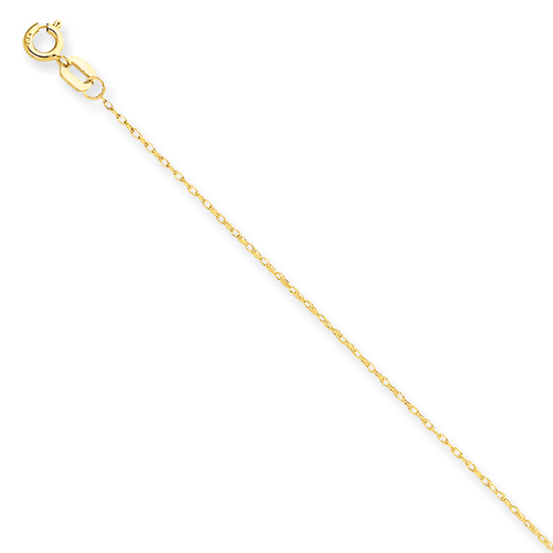 goldia 18 Inch 14K Yellow Gold Carded Pendant Cable Rope Chain Necklace - Fine Jewelry Gift